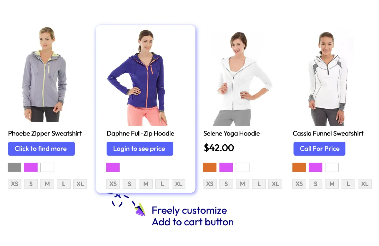 magento 2 call for price replace Add to cart button with various options