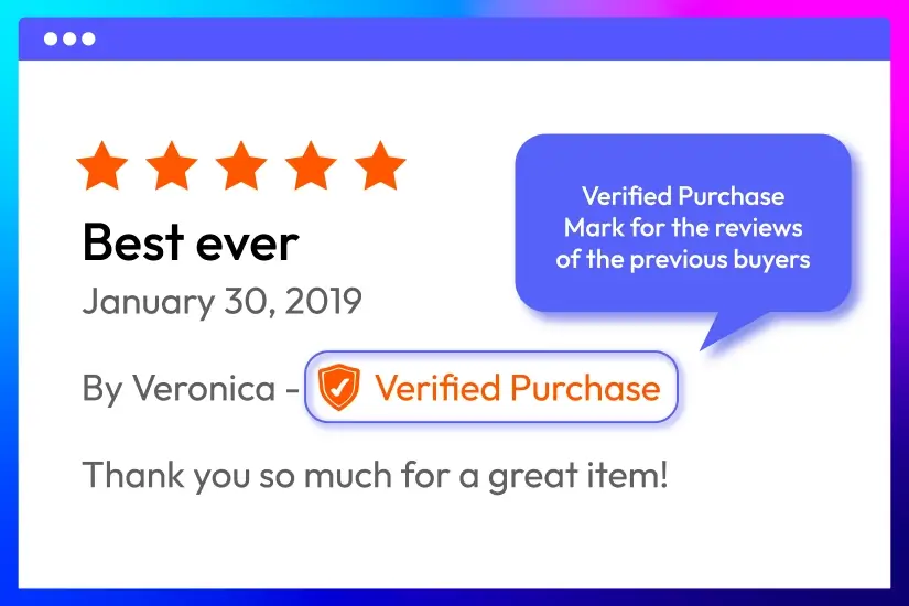 Show verified purchase badge to enhance trust