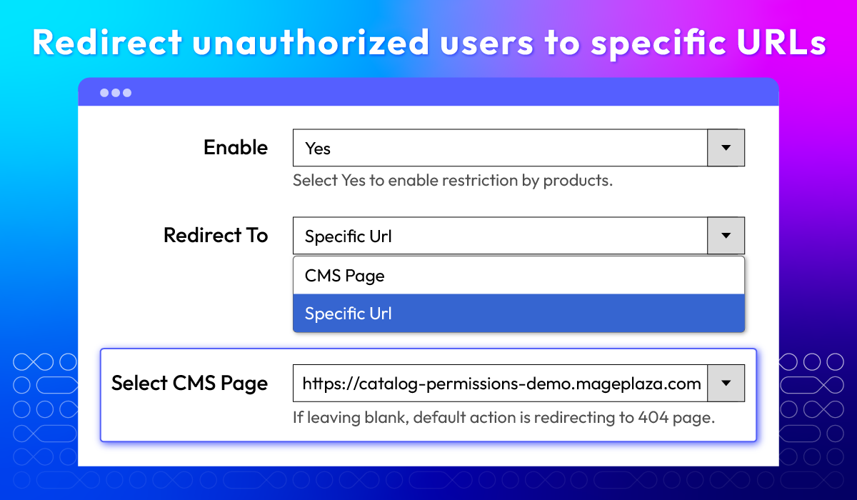 Redirect restricted customers to specific URLs