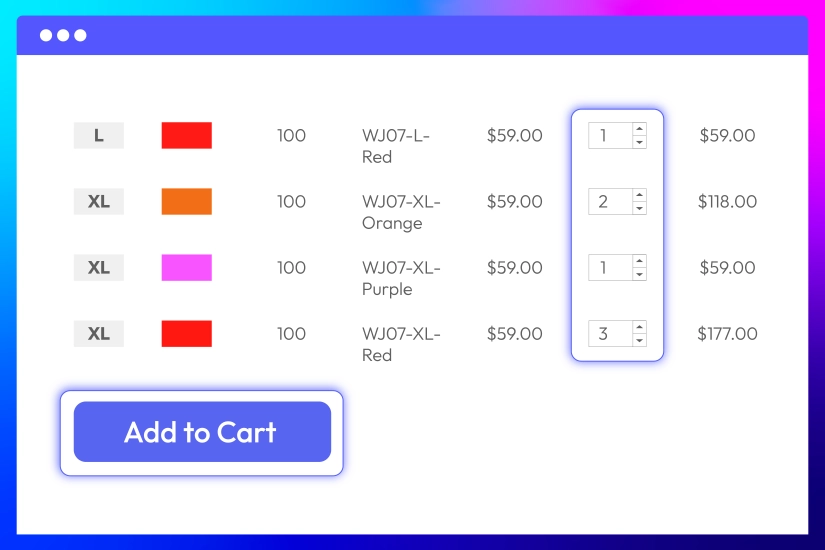 Add multiple children products to cart at once