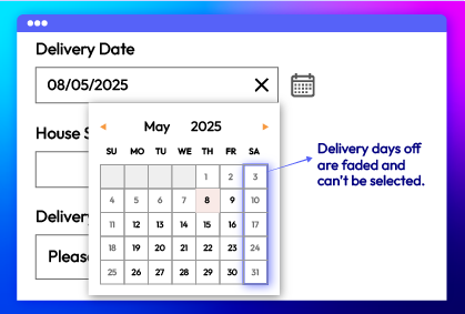 Limit shipping dates