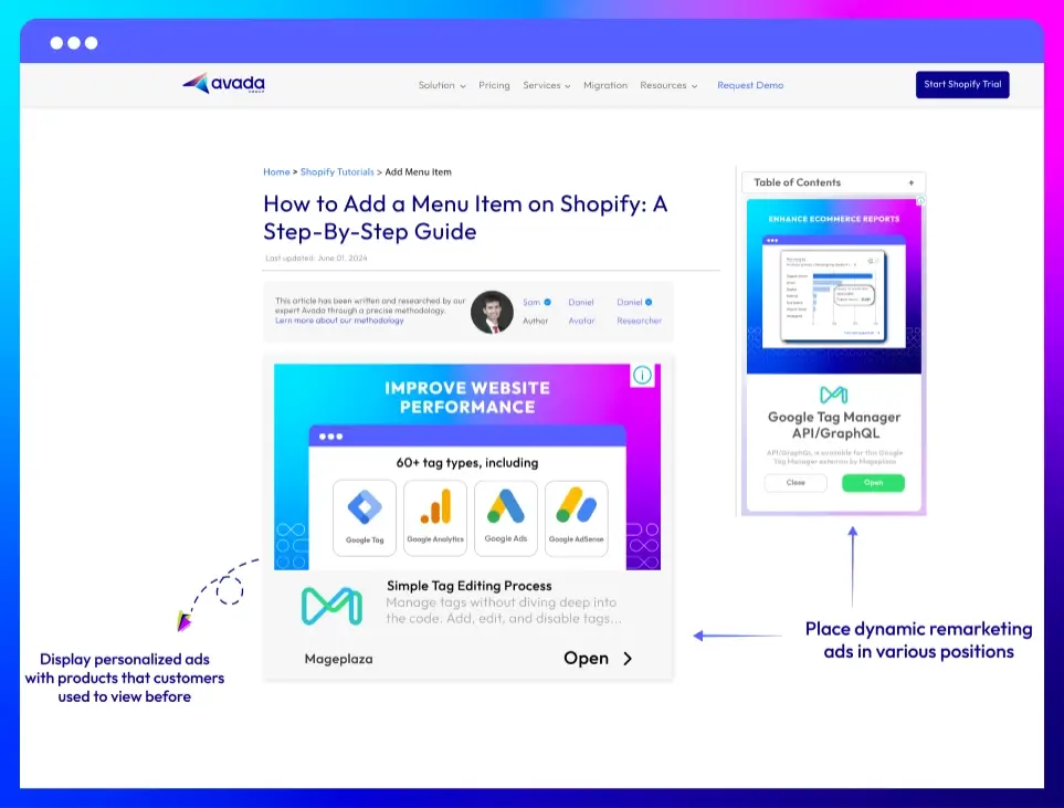 Enable dynamic remarketing through Google Ads