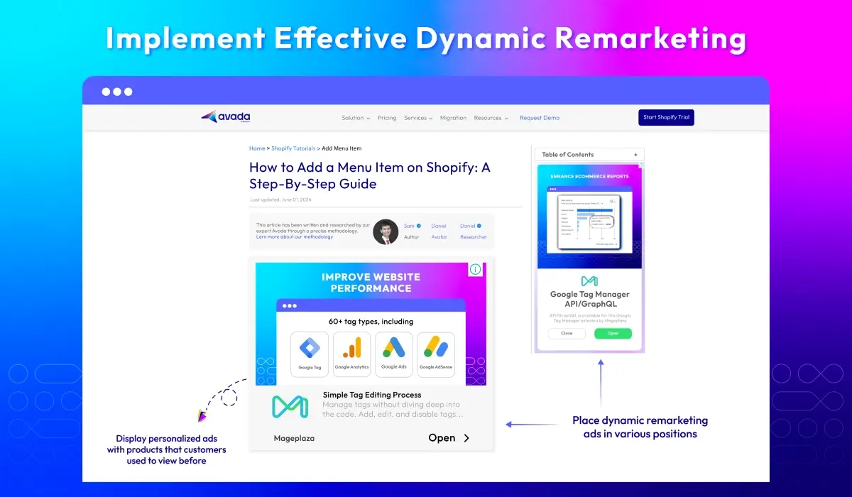 GTM extension enables dynamic remarketing through Google Ads