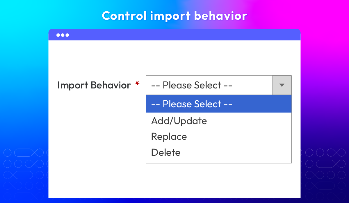 Control import behavior