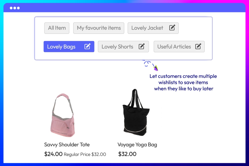 Create Multiple Wishlists