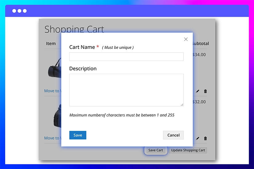 Record all saved cart details via Buy Later Notes