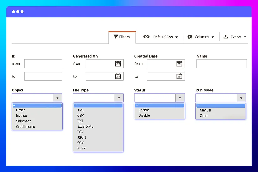 Advanced filtering for precise datasets