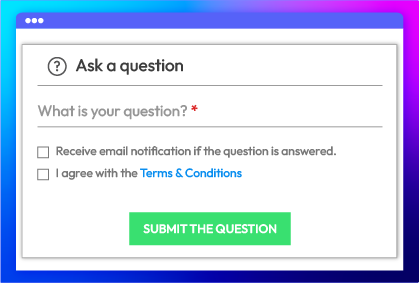 let customers raise their own questions