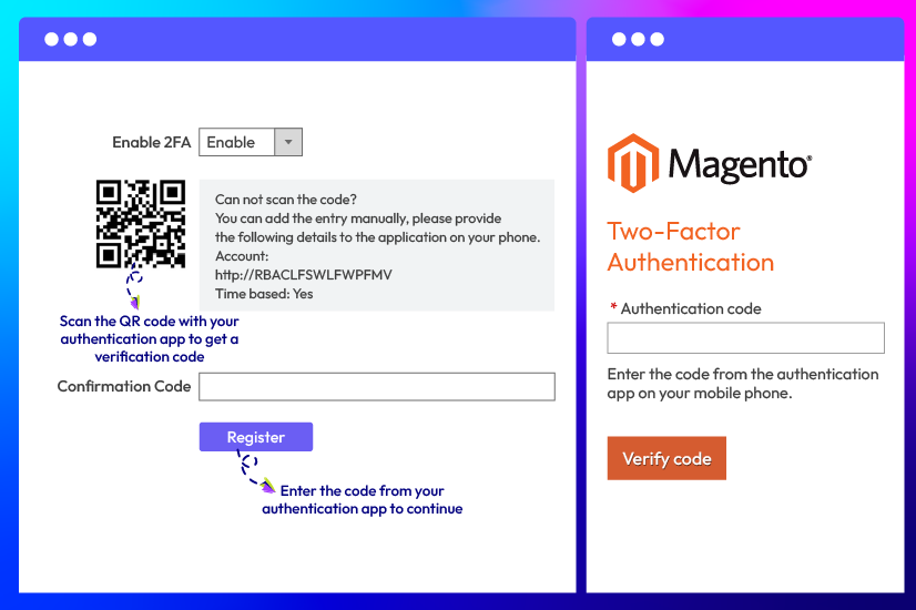 Enable two-factor authentication for admin accounts