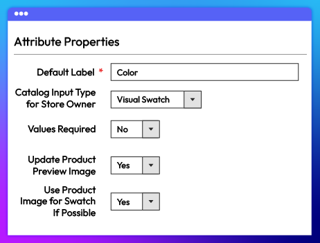 Customize attributes displayed in the URL