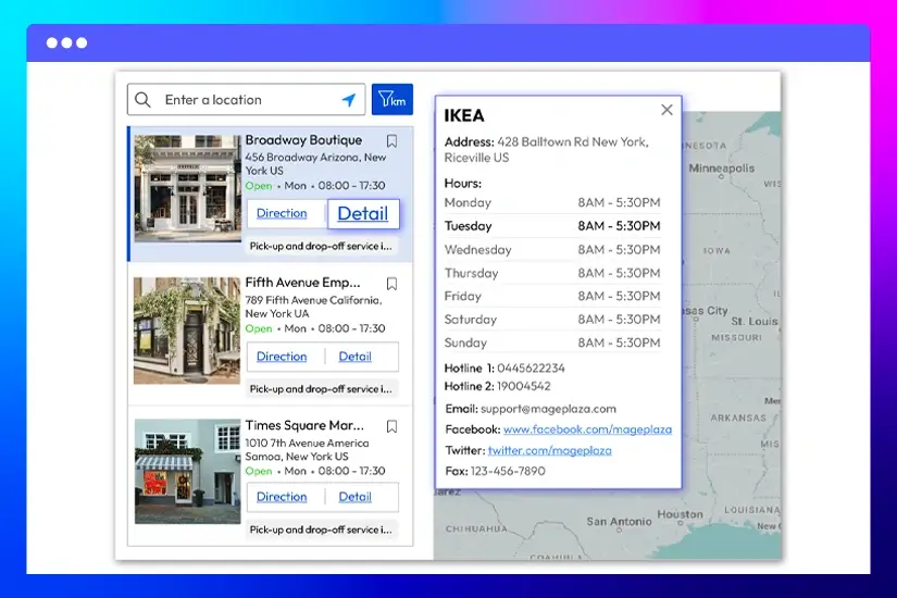 View store details