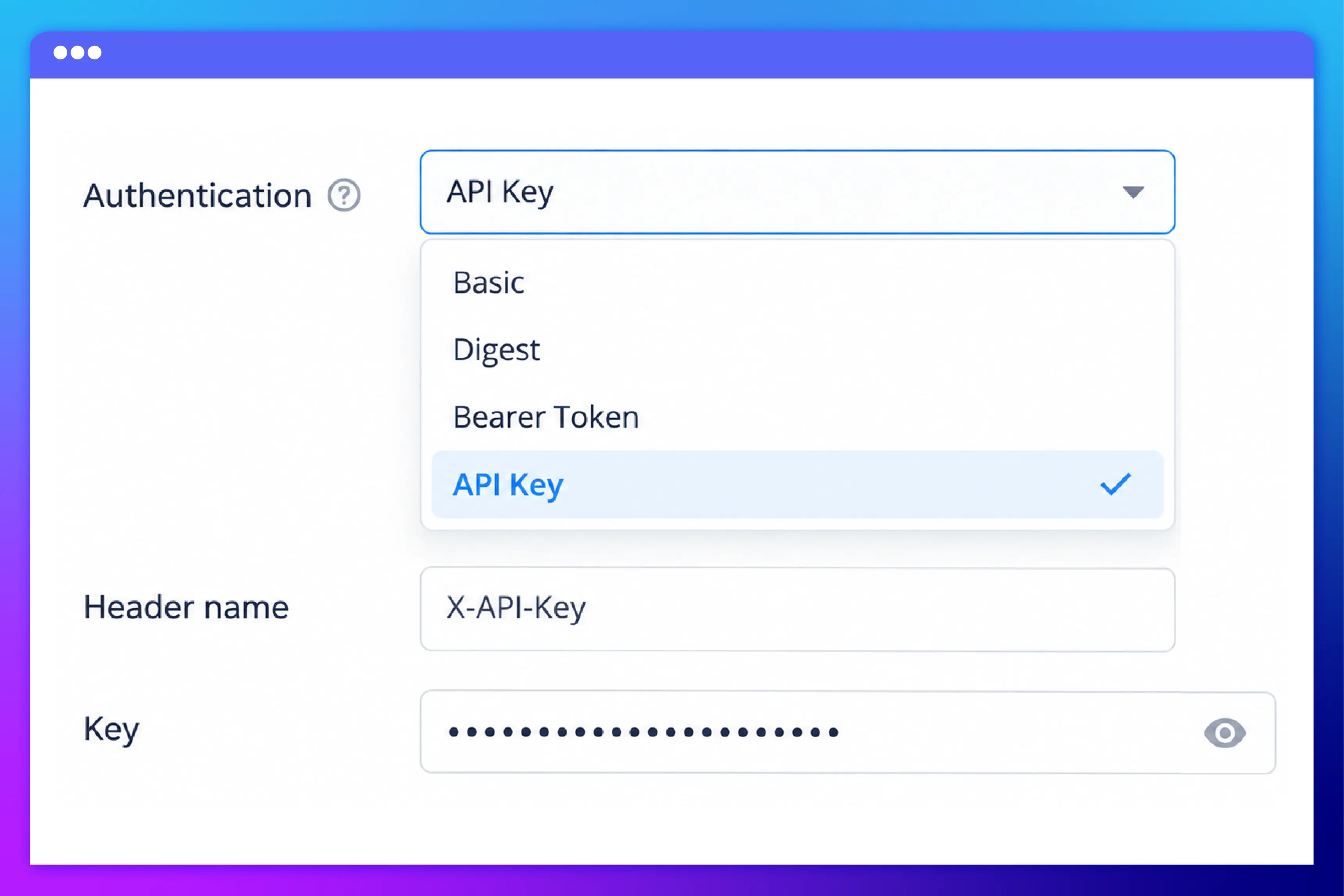 Bearer Token & API Key authentication
