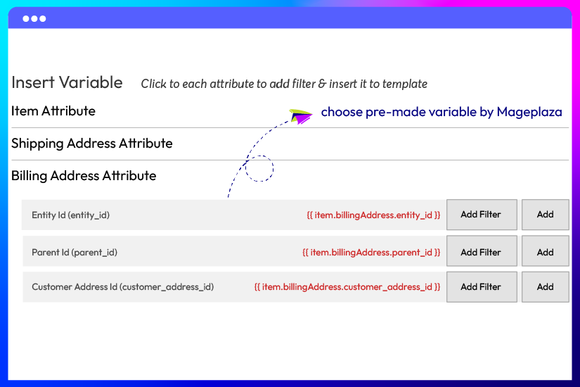 Set payload URL with available variables