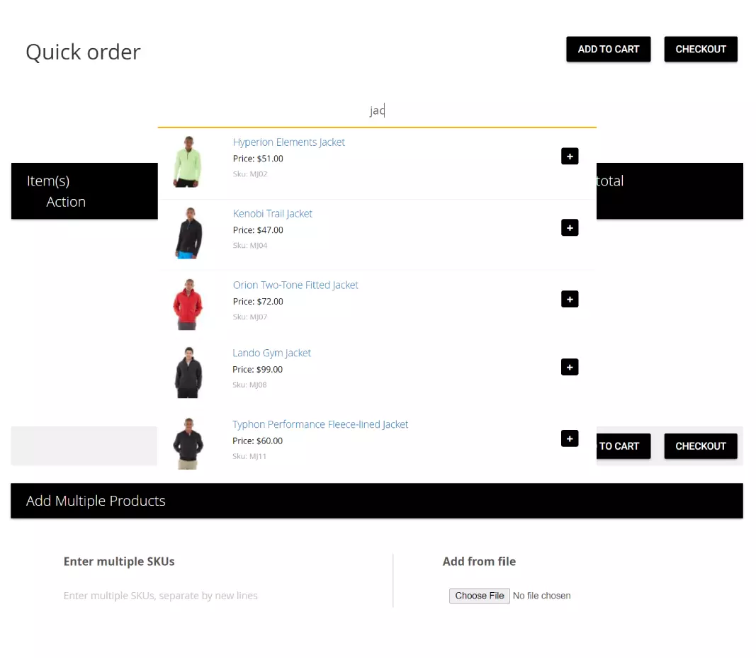 Quick Order for Magento 2