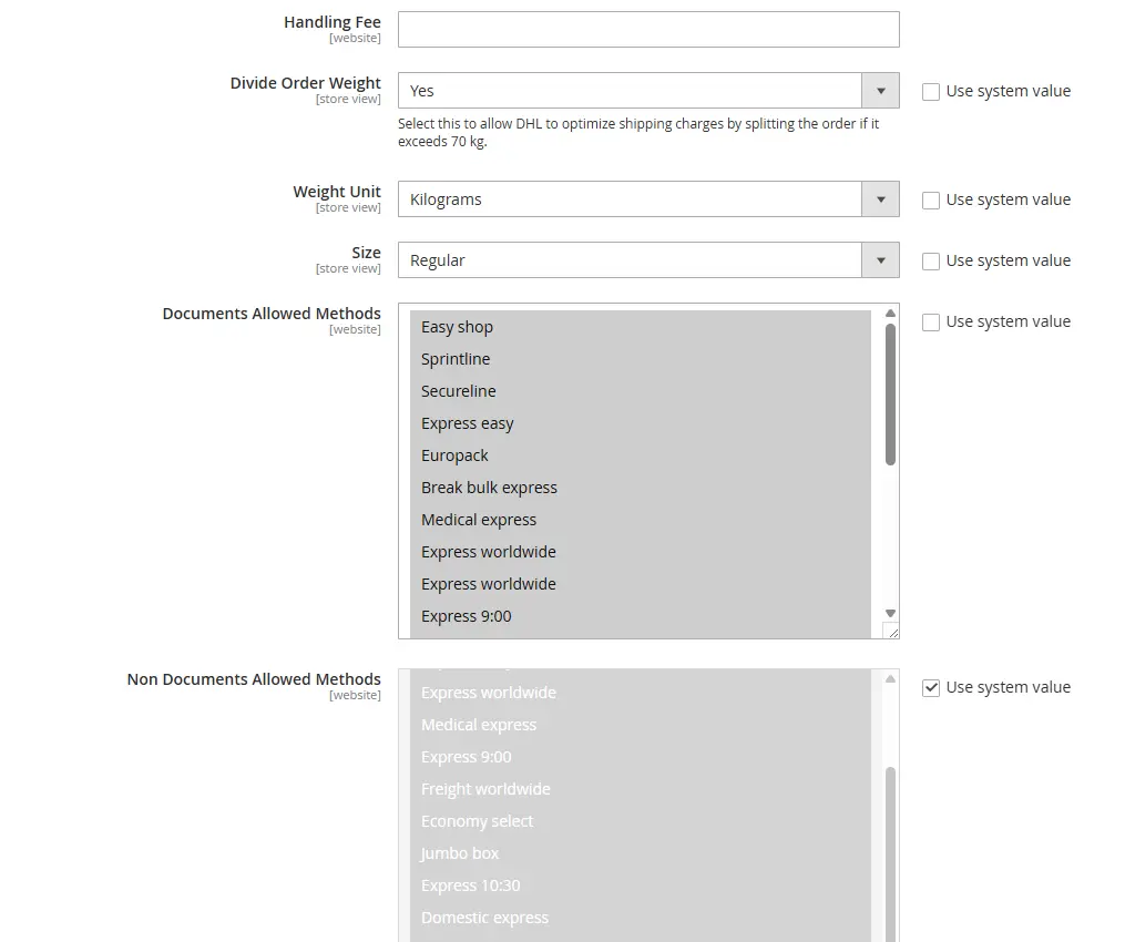 Set up DHL Shipping in Magento 2