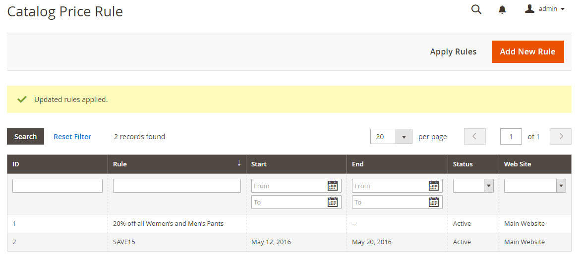 How to Create a Catalog Price Rule Apply Rule