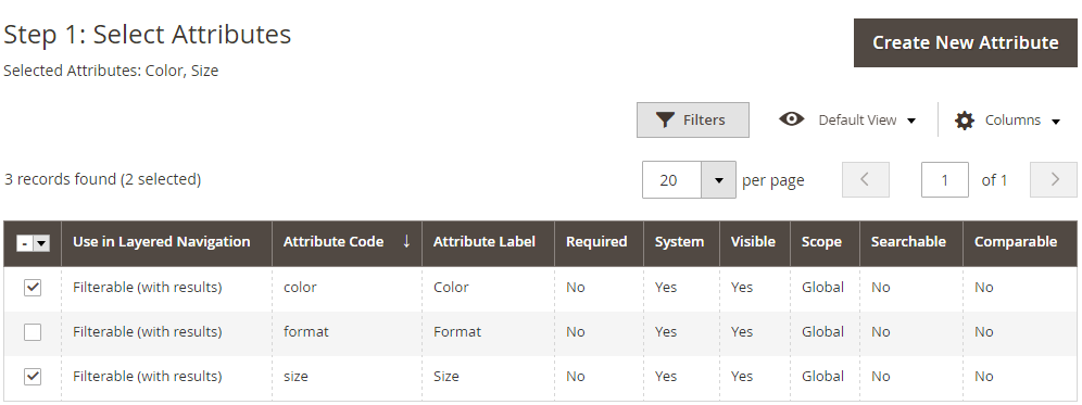 How to create Configurable Product Set Attributes