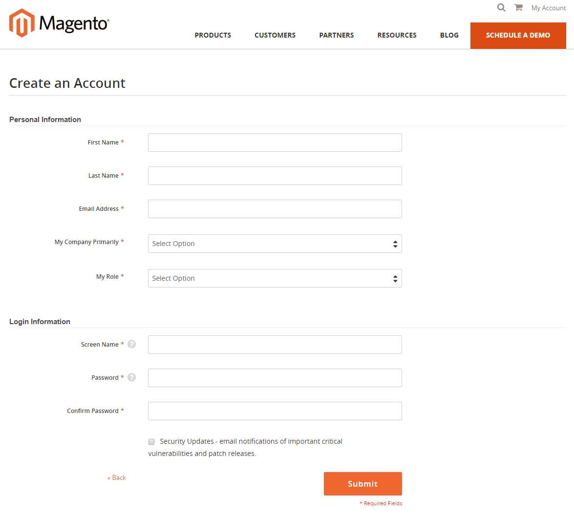 How to create Magento Connect Account Registration