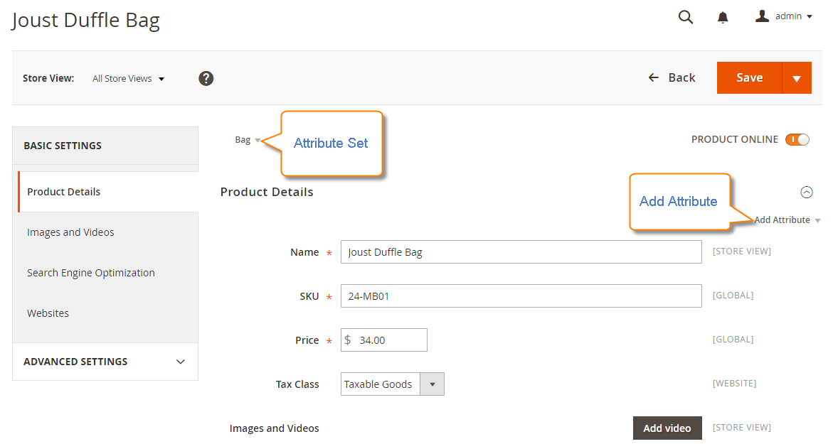 How to add a product attribute Overview of Adding Attributes