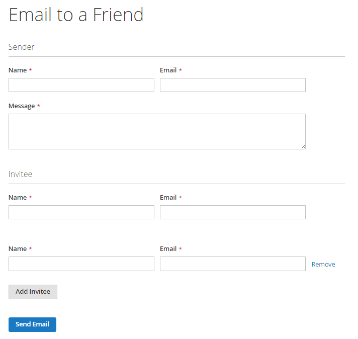 How to setup Refer Email to a Friend Send Email
