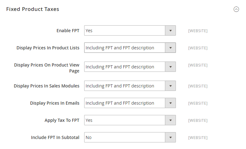 How to Configure Canadian Tax Fixed Product Tax