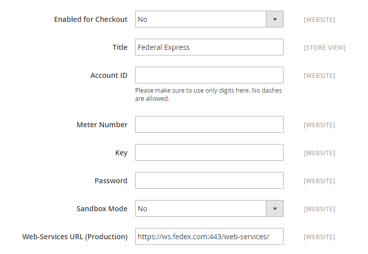 How to Configure FedEx Carrier FedEx Account Settings
