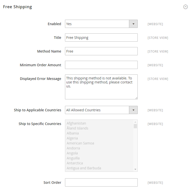 How to Configure Free Shipping Method Free Shipping Configuration