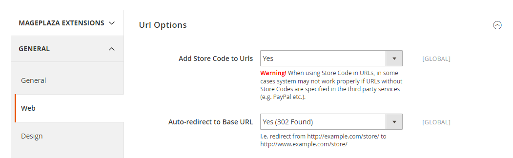 How to Configure Store URLs URL Options