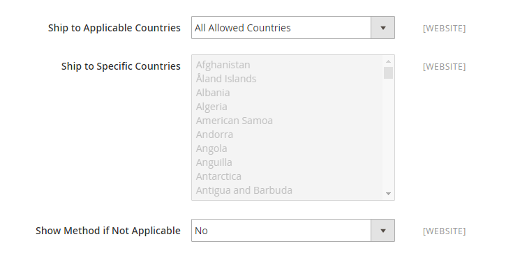 How to Configure UPS Carrier Applicable Countries