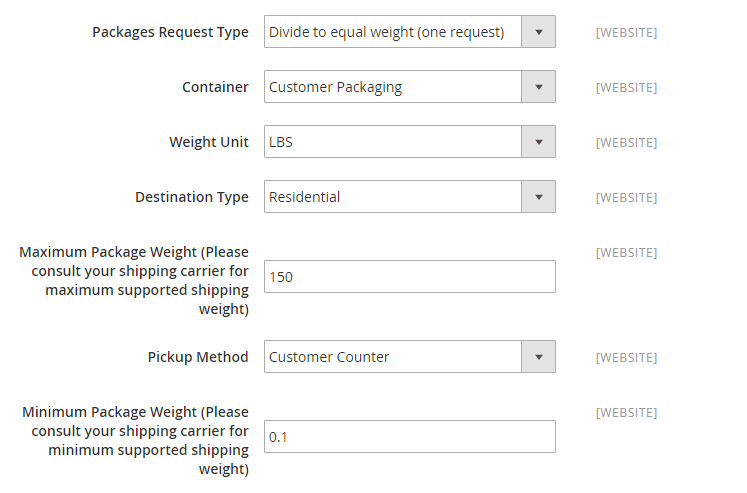 How to Configure UPS Carrier Container Description