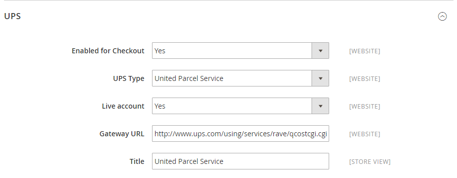 How to Configure UPS Carrier Enable UPS