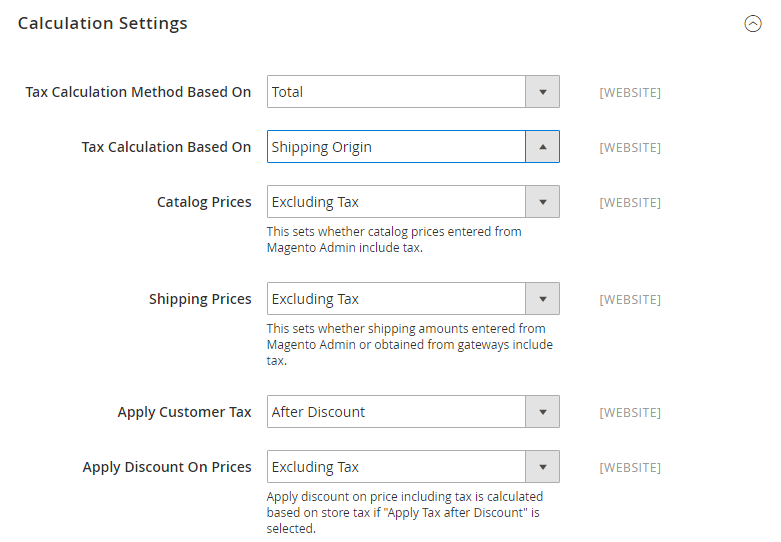 How to Configure US Tax Calculation Settings