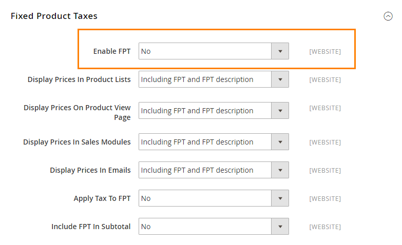 How to Configure US Tax Fixed Product Tax