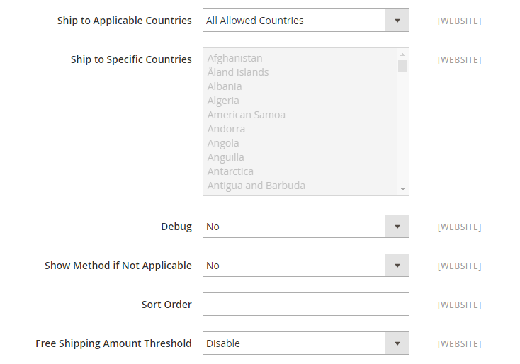 How to Configure USPS Carrier USPS Applicable Countries