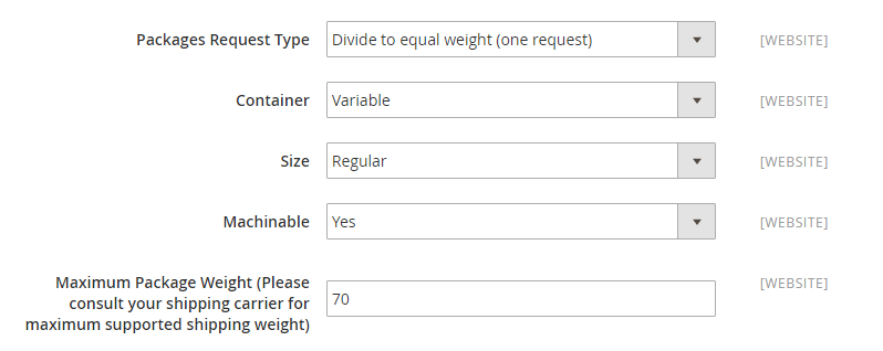 How to Configure USPS Carrier USPS Packaging Settings