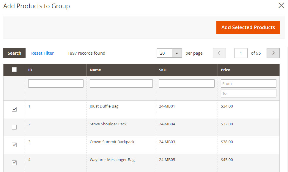 How to create Grouped Product Add Product to Group