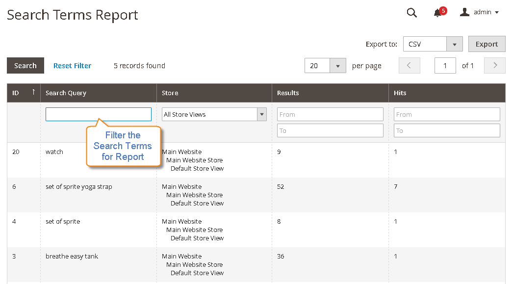 How to Report Search Terms Search Terms Report