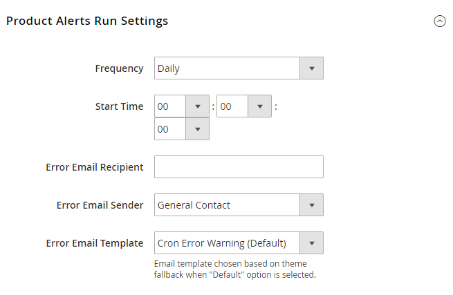 How to Setup Product Price Email product alert run settings