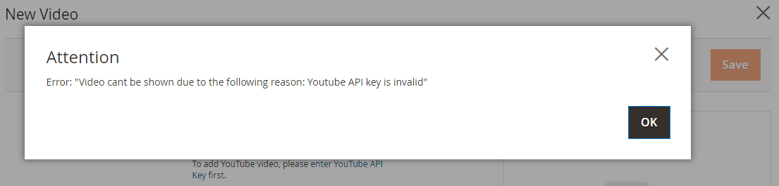 How to upload Product Videos Error Message 